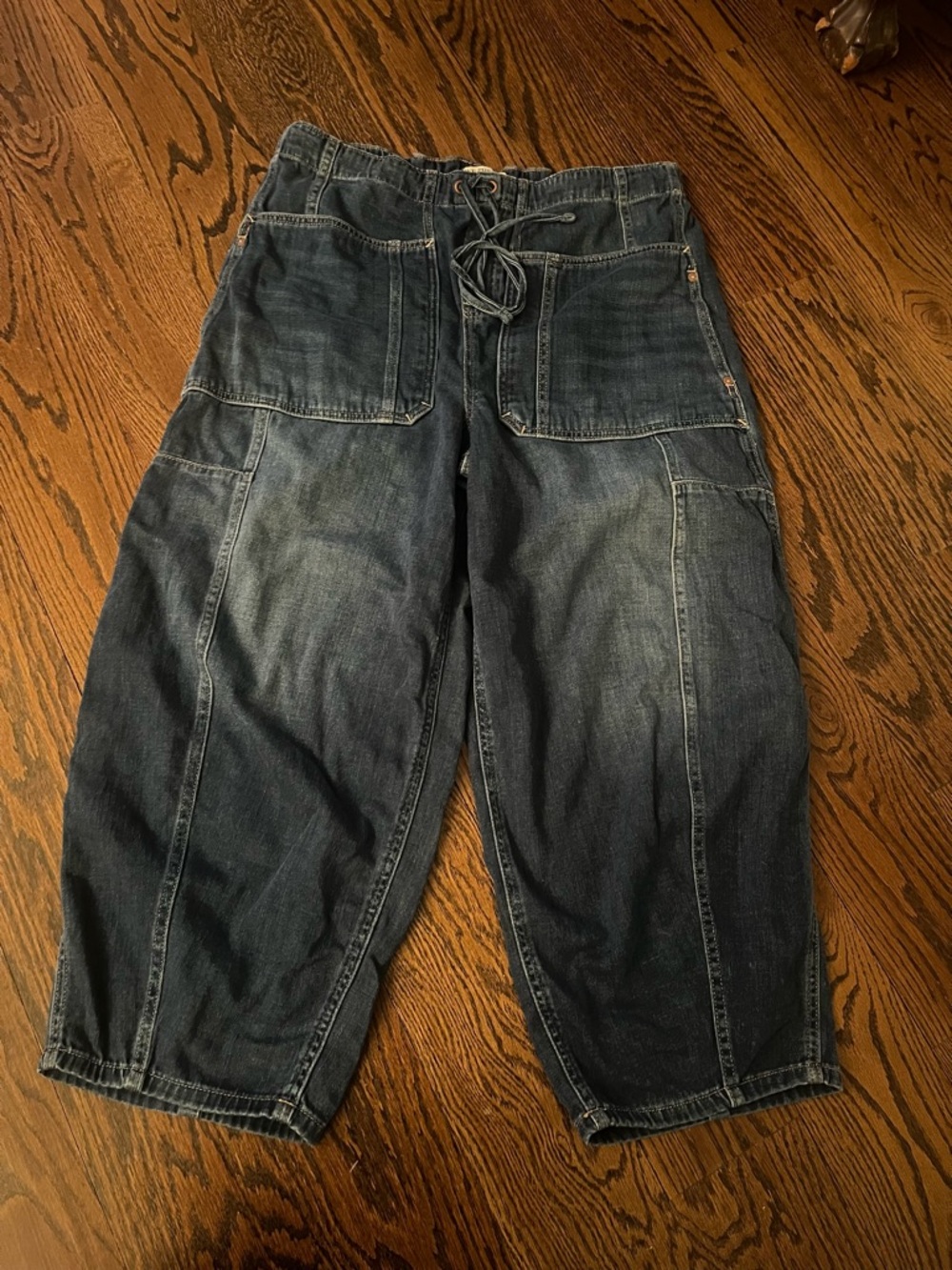 We The Free Dark Blue Wide Leg Jeans